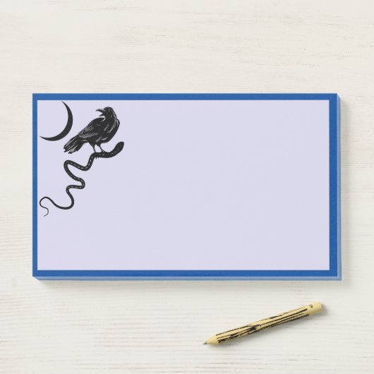 Snake en Raven Sticky Post-it Notes (Op bureau)