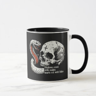 Snake en schedel mok