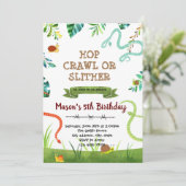 Snake en slakkenfeest kaart (Staand voorkant)