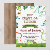 Snake en slakkenfeest kaart (Voorkant / Achterkant)