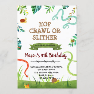 Snake en slakkenfeest kaart