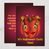 Snake-Eyed Jack-O-Lantern Halloween Kaart (Voorkant / Achterkant)