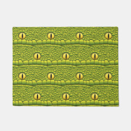 Snake Eyes Pattern - Abstract groen reptiel Deurmat
