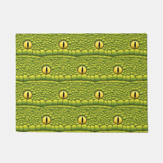 Snake Eyes Pattern - Abstract groen reptiel Deurmat (Voorkant)