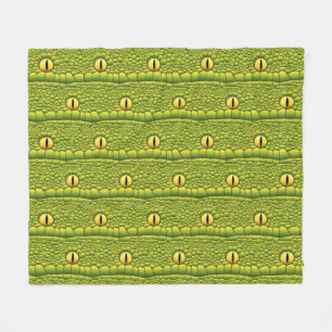 Snake Eyes Pattern - Abstract groen reptiel Fleece Deken