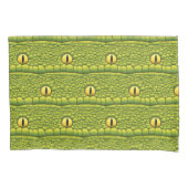 Snake Eyes Pattern - Abstract groen reptiel Kussensloop (Voorkant)