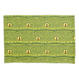Snake Eyes Pattern - Abstract groen reptiel Kussensloop