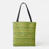Snake Eyes Pattern - Abstract groen reptiel Tote Bag (Achterkant)