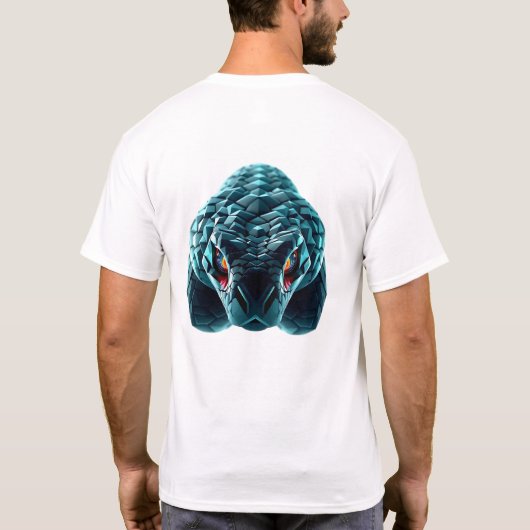 Snake Face zweeft vrij T-shirt (Achterkant)