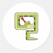 Snake Game Ronde Sticker (Voorkant)
