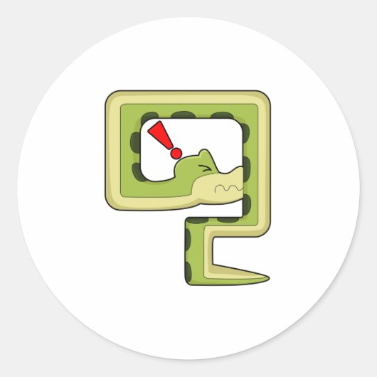 Snake Game Ronde Sticker (Voorkant)