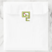 Snake Game Vierkante Sticker (Tas)