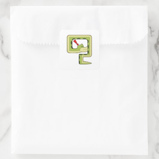 Snake Game Vierkante Sticker (Tas)