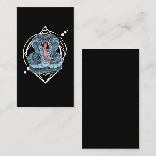 Snake Geometric Native American Reptile Lover Visitekaartje (Voorkant / Achterkant)