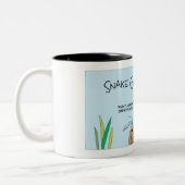 Snake Gets Dentures Tweekleurige Koffiemok (Links)