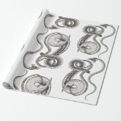 Snake Gift Wrapping Paper Cadeaupapier (Uitgerold)