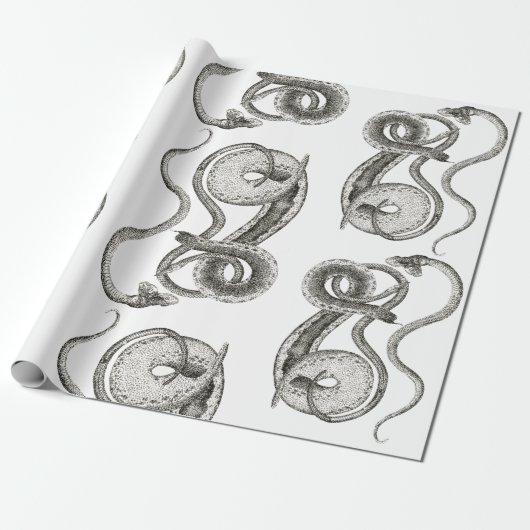 Snake Gift Wrapping Paper Cadeaupapier (Uitgerold)