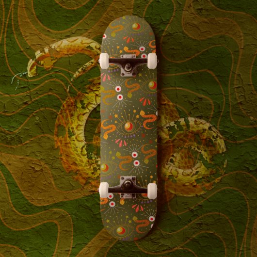 Snake Goddess green Persoonlijk Skateboard