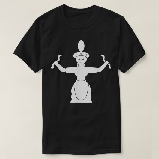 Snake Goddess Minoan Knossos Statue T-shirt (Design voorkant)
