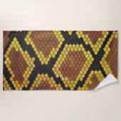 Snake Gold Print Strandlaken (Voorkant)