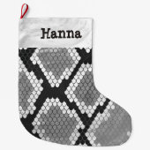 Snake Grey en Light Grey Grote Kerstsok (Voorkant)