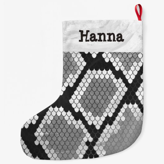 Snake Grey en Light Grey Grote Kerstsok (Achterkant)