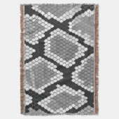 Snake Grey en Light Grey Print Deken (Voorkant Verticaal)