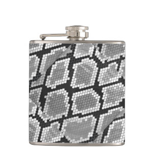 Snake Grey en Light Grey Print Heupfles