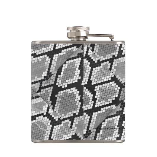 Snake Grey en Light Grey Print Heupfles (Achterkant)