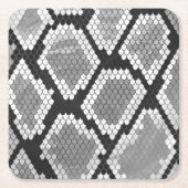 Snake Grey en Light Grey Print Kartonnen Onderzetters (Voorkant)