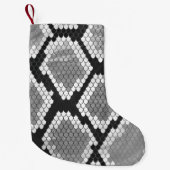 Snake Grey en Light Grey Print Kleine Kerstsok (Voorkant)