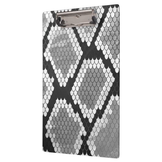 Snake Grey en Light Grey Print Klembord (Links)