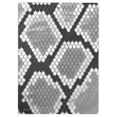 Snake Grey en Light Grey Print Klembord (Achterkant)