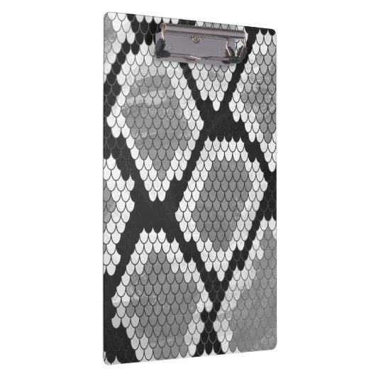 Snake Grey en Light Grey Print Klembord (Rechts)