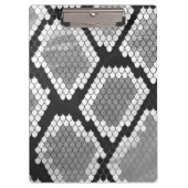 Snake Grey en Light Grey Print Klembord (Voorkant)
