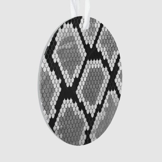 Snake Grey en Light Grey Print Ornament (voorkant)