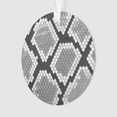 Snake Grey en Light Grey Print Ornament (voorkant)