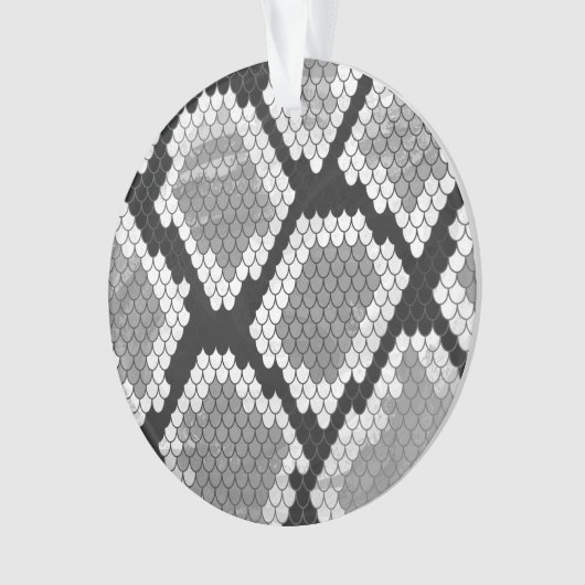 Snake Grey en Light Grey Print Ornament (voorkant)