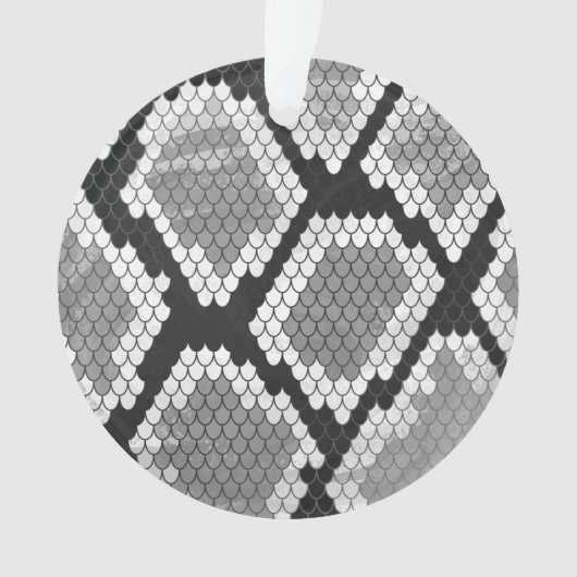 Snake Grey en Light Grey Print Ornament (voorkant)