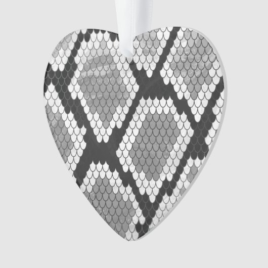 Snake Grey en Light Grey Print Ornament (voorkant)