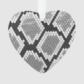 Snake Grey en Light Grey Print Ornament (voorkant)