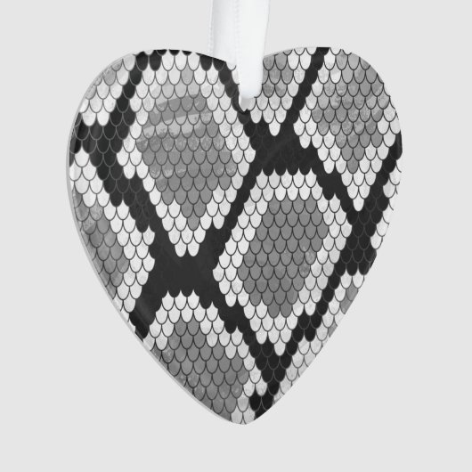 Snake Grey en Light Grey Print Ornament (voorkant)
