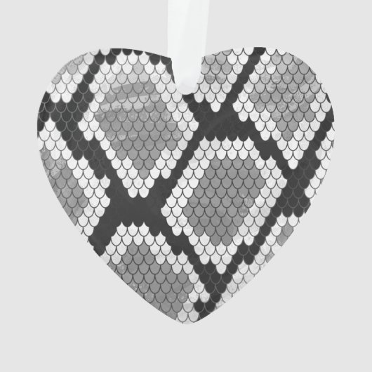 Snake Grey en Light Grey Print Ornament (achterkant)