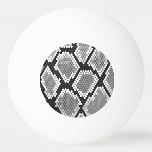 Snake Grey en Light Grey Print Pingpongbal (Voorkant)