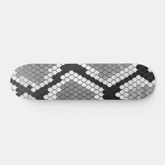 Snake Grey en Light Grey Print Skateboard (Horizontaal)