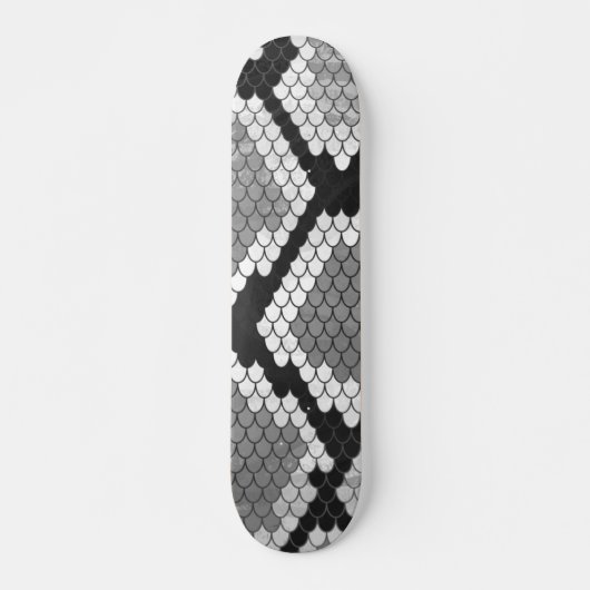 Snake Grey en Light Grey Print Skateboard (Voorkant)