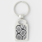 Snake Grey en Light Grey Print Sleutelhanger (Voorkant)