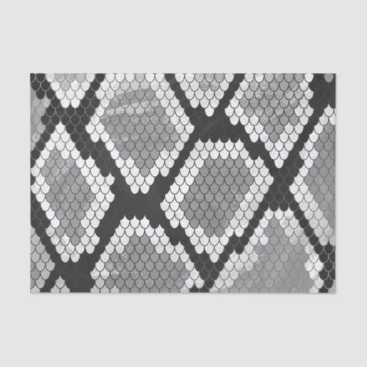 Snake Grey en Light Grey Print Tissuepapier (Voorkant)