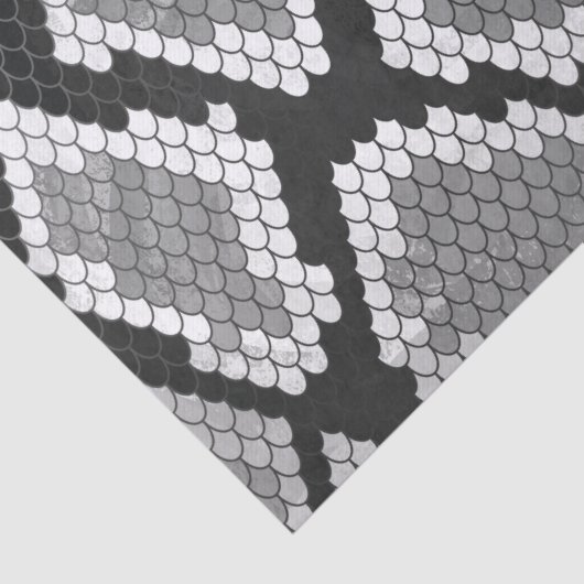 Snake Grey en Light Grey Print Tissuepapier (Detail)