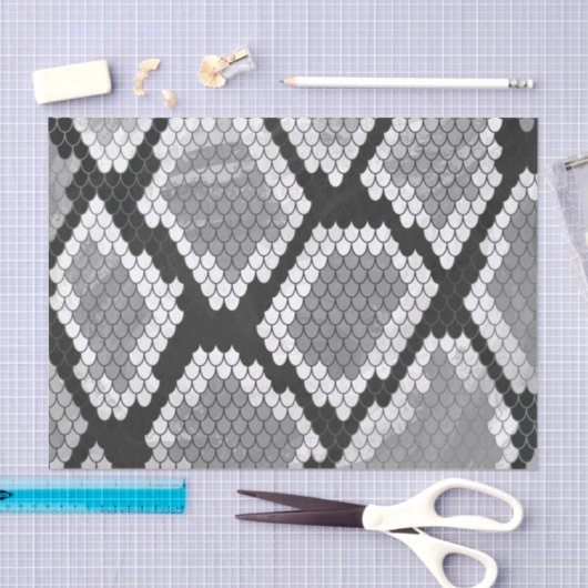 Snake Grey en Light Grey Print Tissuepapier (Craft)